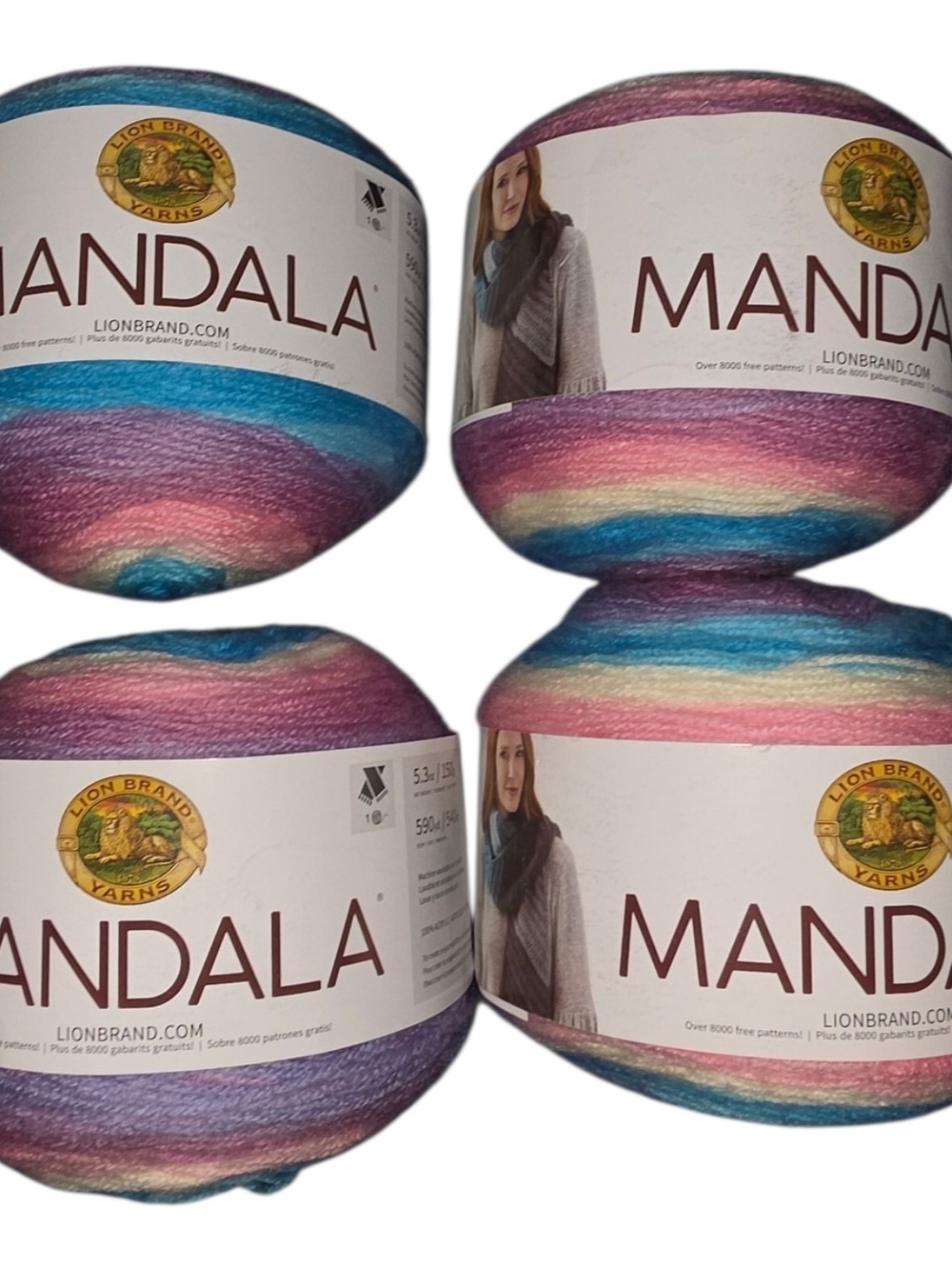 Lion Brand Mandala Gradient Yarn - Pink, Blue & Purple Blend
